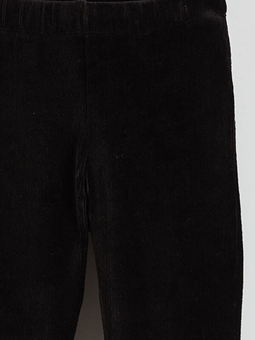 Beli Lastikli Kadife K?z ?ocuk Tayt