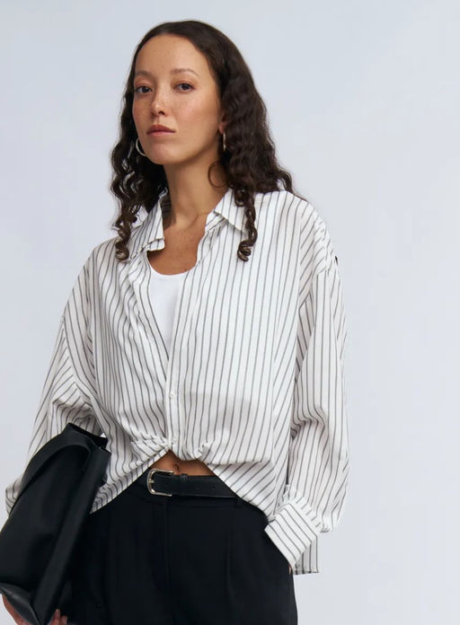 K12743 Рубашка-майка с цепочкой OVER SIZE (хлопок) БЕЛЫЙ