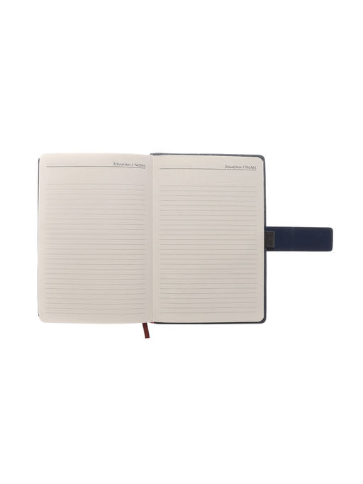 Ежедневник недатированный формат А5, с хлястиком, 112 листов, линия, пвх, синий - Simaland фото 10