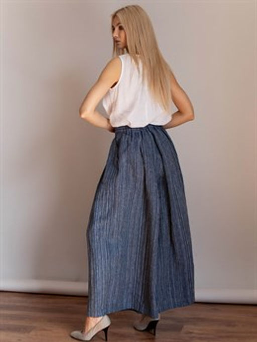 юбка-брюки  лен 50%, хлопок 50% - Волтри фото 8