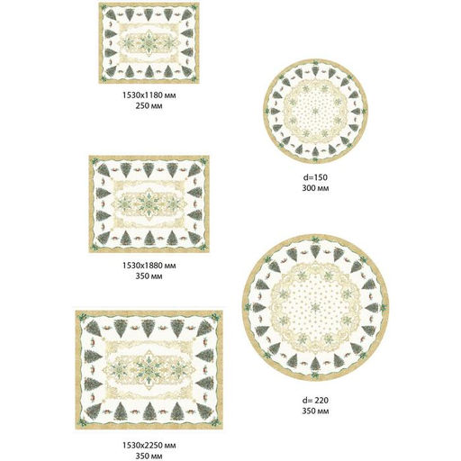 Набор столовый Этель Golden Christmas скатерть 150*180 +/-3см с ГМВО, салф.40х40см - 8шт,  фото 11