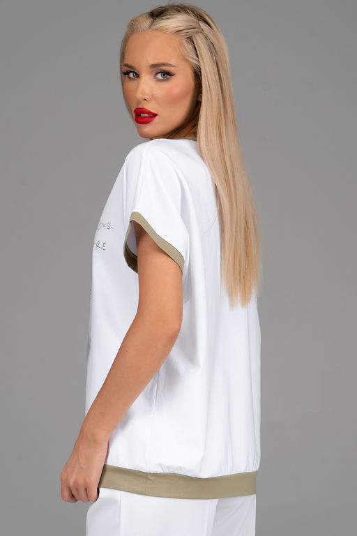 Футболка Лорея (хаки/одуванчики)