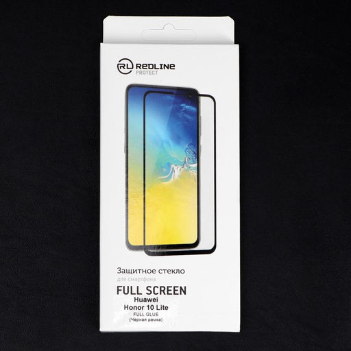 Защитное стекло Red Line для Huawei Honor 10 lite, Full Screen, полный клей, чёрная рамка