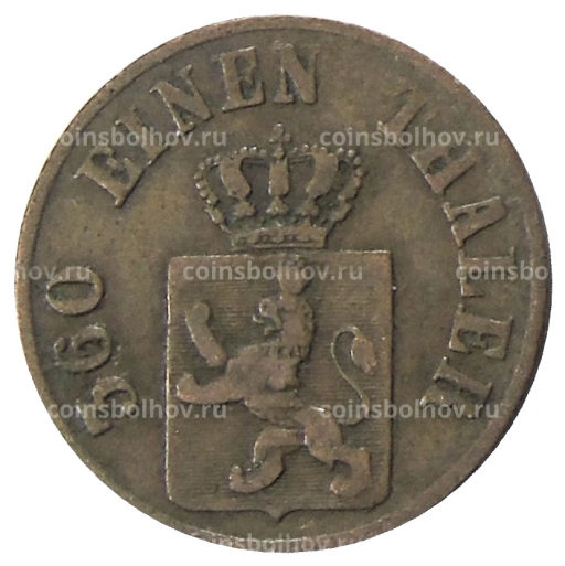 Монета 1 геллер 1865 года Германские государства Гессен-Кассель