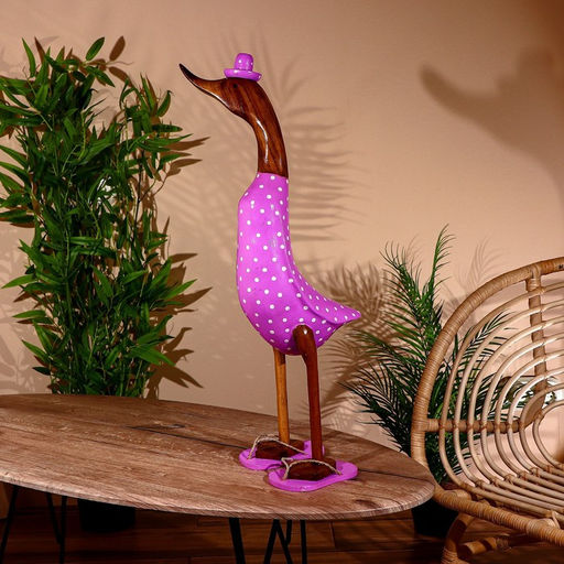 Сувенир «Утка в сиреневом», 70 см, дерево