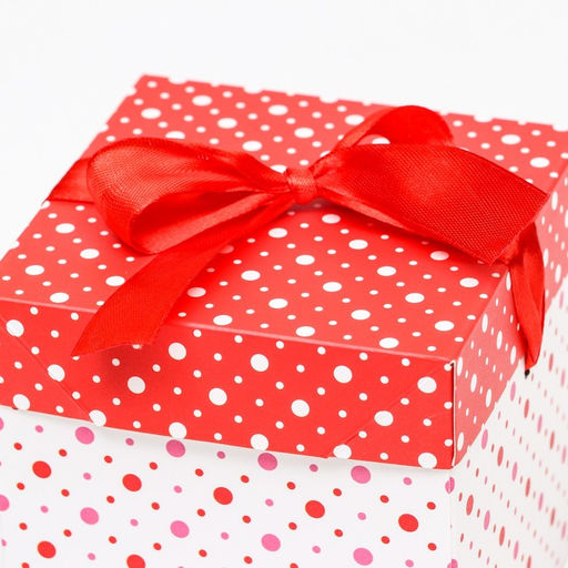 Цена за 12 шт. Коробка Самосборная В крапинку Красная, 10х10х10 см - Simaland фото 3