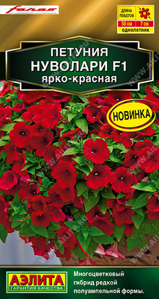 Петуния Нуволари F1 полуампельная ярко-красная