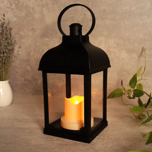 Светильник фонарь настольный 10х10х21 см / YR0151B /уп 48/черный - Галеонтрейд фото 3