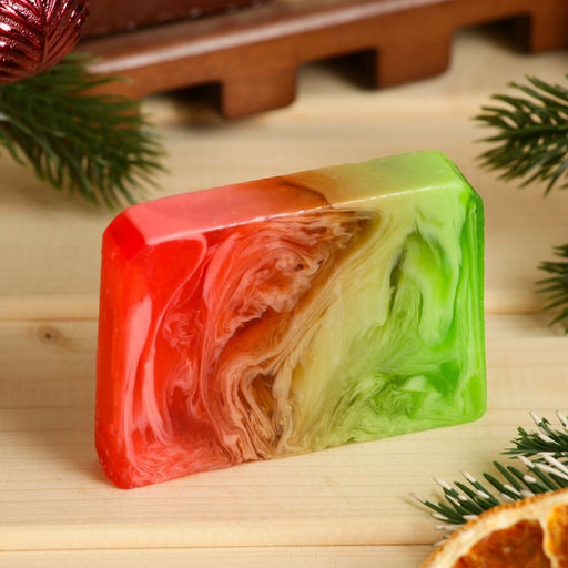 УЦЕНКА Мыло СПА - уход для бани и сауны С Новым Годом яблоко, Банная Забава 80 гр  фото 2