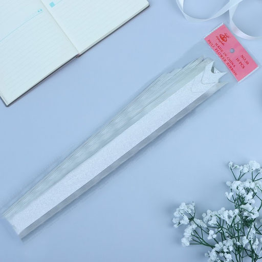 Цена за 10 шт. Бант-бабочка №5 Фактурная полоса, белый - Simaland фото 3