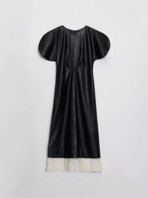 Платье миди из искусственной кожи / Zarina