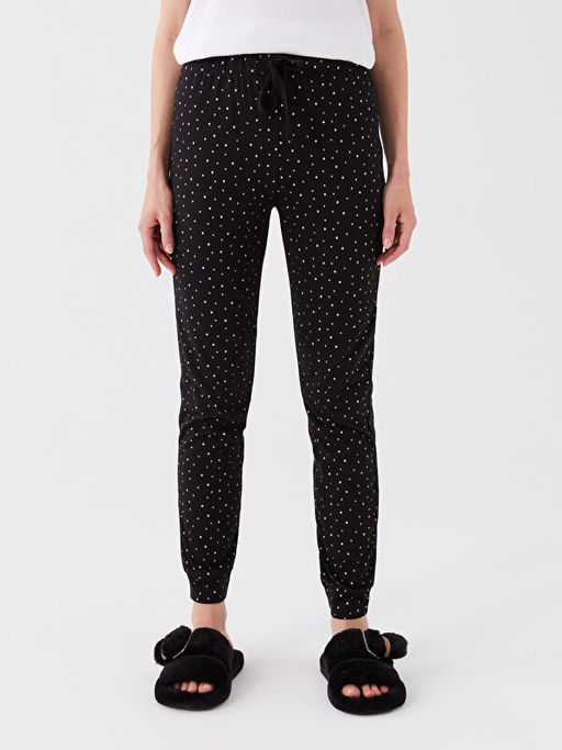 Beli Lastikli Puantiyeli Kad?n Pijama Alt