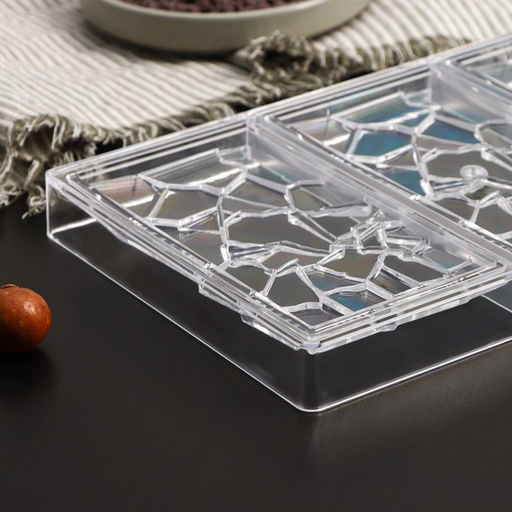 Форма для шоколада KONFINETTA Сплит, пластик, 27.5?17.5?2.5 см, 3 ячейки 15.3?7.5?0.8 см, прозрачная  фото 3