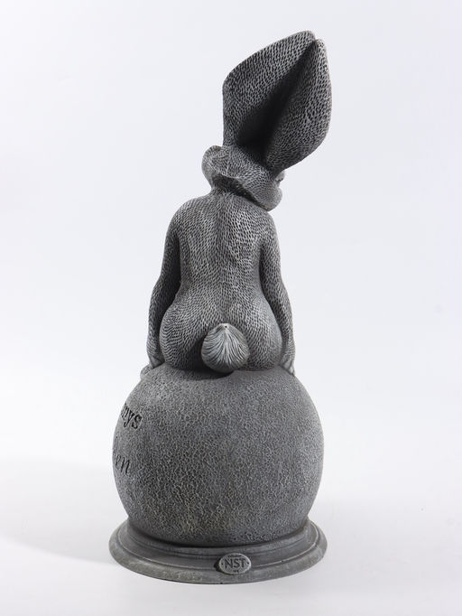 Фигура «Зайка Адель», 46.5×24×20 см, серая