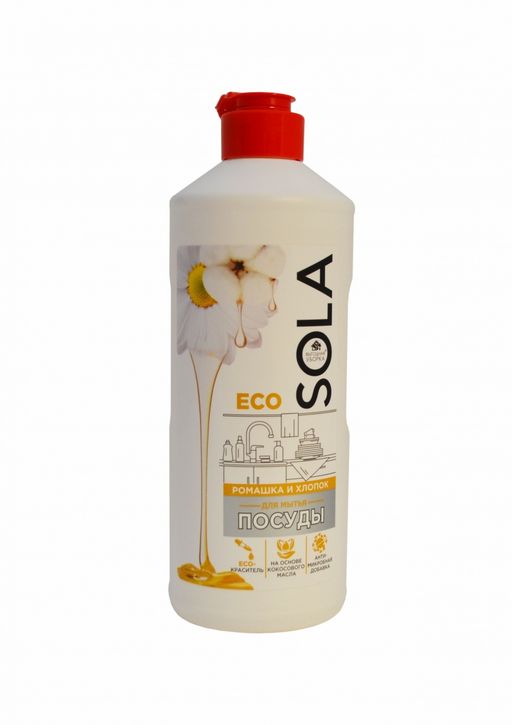 РК / ВЫГОДНАЯ УБОРКА Ср-во д/посуды SOLA "Ромашка и Хлопок" (500мл).15 / 2952_3092 /