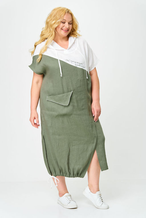 Платье Diamant 2072 хаки  фото 10