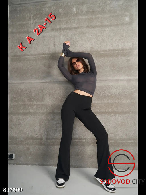 Леггинсы клеш в рубчик - Bruno фото 2