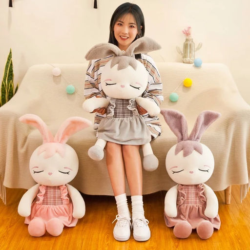 Мягкая игрушка Зайка с меховыми ушами 48 см - Storyland фото 2