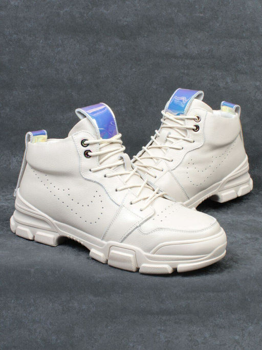 01-REN8-CAX-4-1 BEIGE Ботинки демисезонные женские (натуральная кожа, байка) - Фабричный китай фото 13