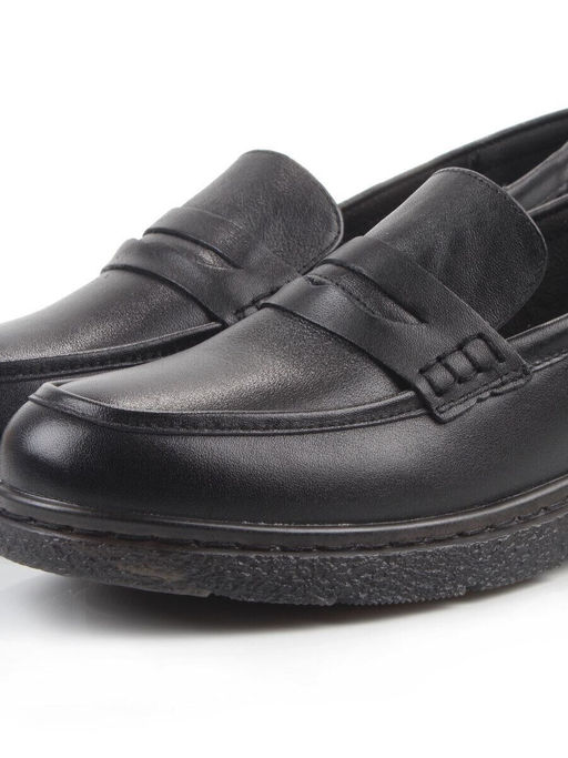 03-DCO59-5 BLACK Лоферы женские (натуральная кожа)