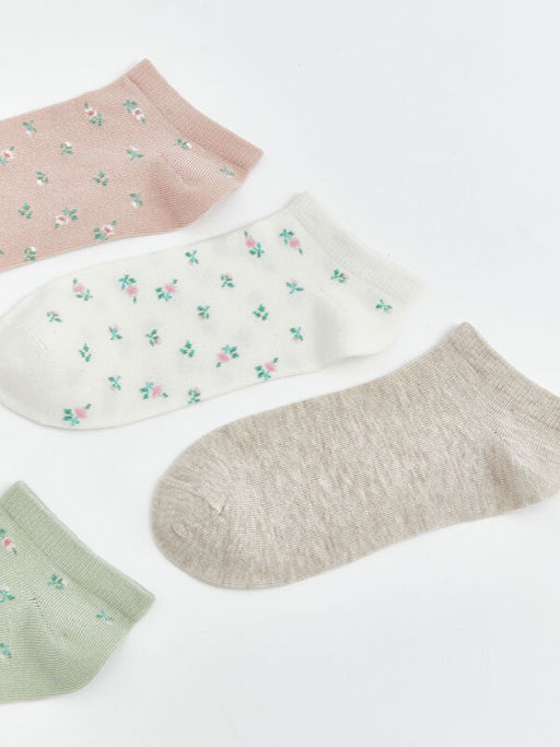 ?i?ekli Kad?n Patik ?orap 5li