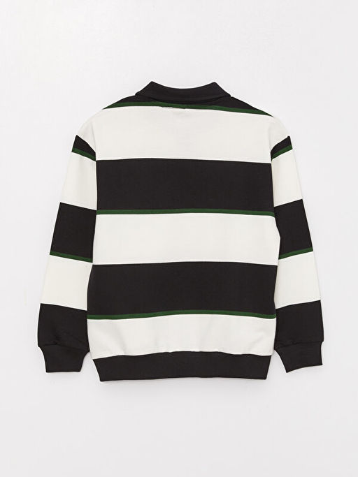 Rahat Kal?p Polo Yaka ?izgili Erkek ?ocuk Sweatshirt - Waikiki фото 2