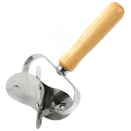 Нож для нарезки теста для вареников 16,5х9,5см, деревянная ручка (Китай)