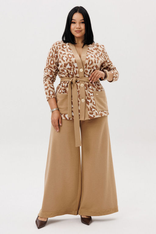 Костюм Anastasia 1292 бежевый (анималистический принт) фото 5