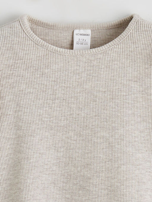 F?rf?rl? Bisiklet Yaka K?z ?ocuk Triko Ti??rt