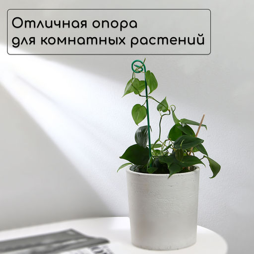 Цена за 10 шт. Колышек для подвязки растений, h=40 см, d=3 мм см, проволочный, зелёный, Greengo  фото 2
