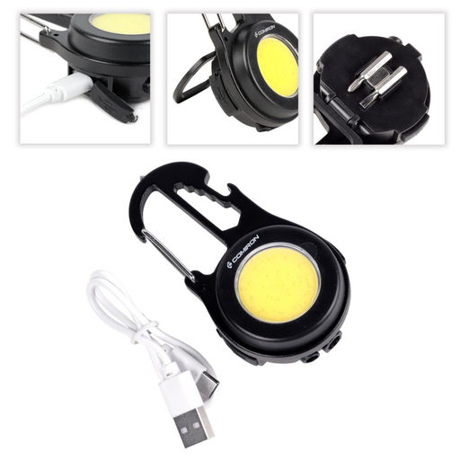 Фонарь мультитул тактический COMIRON TACTIC корпус CNC алюминий T6, IPX5; свет 20xCOB аккум 500 mAh USB Type-C отвёртки, гаечный ключ карабин /уп 120/ - Галеонтрейд фото 9