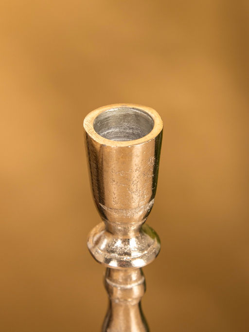 Подсвечник «Зима», 7.5×7.5×17 см, алюминий, серебристый