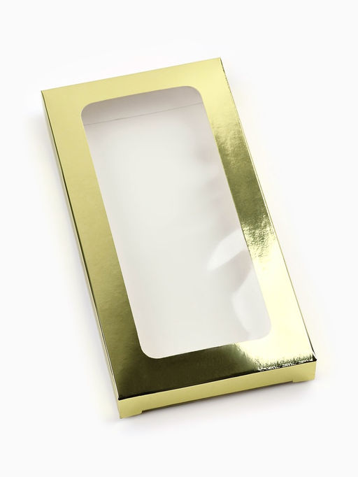 Цена за 5 шт. Коробка для шоколада новогодняя «Золото», с окном, 17×8.5×1.5 см