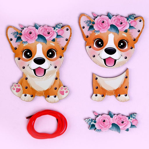 Детская шнуровка Корги 17 15 0,3 см - Лесная мастерская фото 2