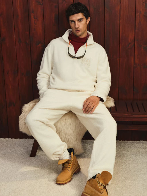 Брюки relax fit из фактурной ткани / Zarina