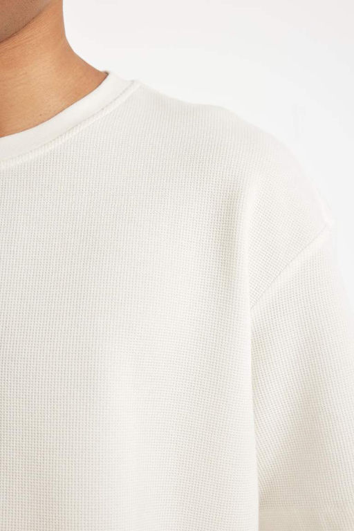 Футболка с короткими рукавами и круглым вырезом Comfort Fit - Defacto фото 12