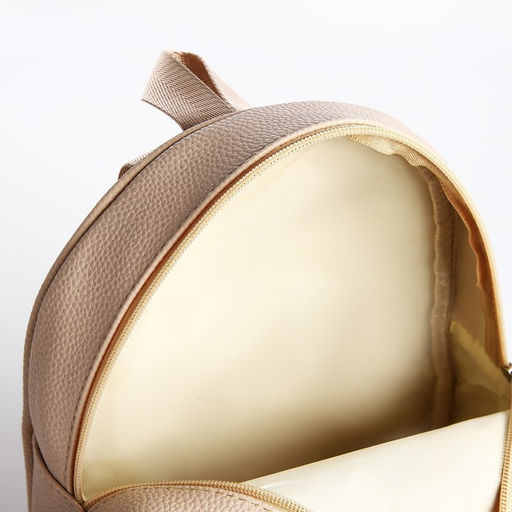 Рюкзак из искусственной кожи с карманом NK 27х23х10 см, бежевый цвет - Nazamok фото 8