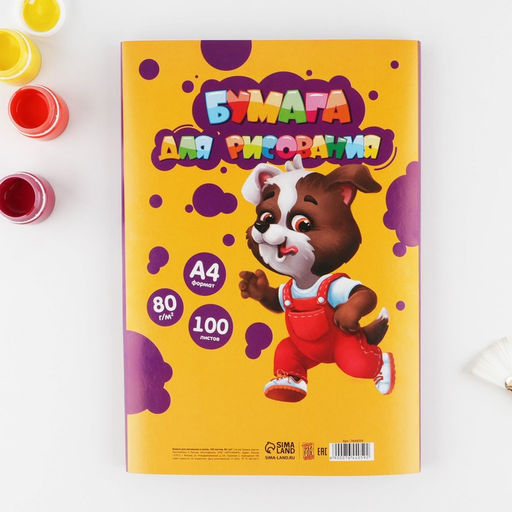 Бумага для рисования в папке А4, 100 листов ArtFox STUDY плотность 80 г/м2  фото 5