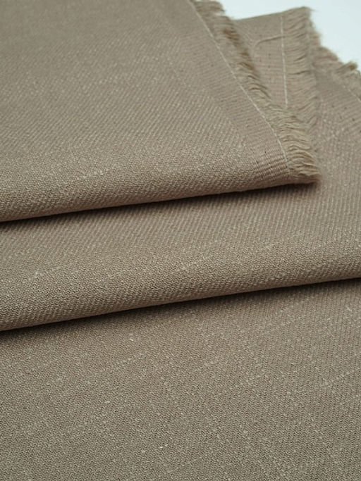Конопля с хлопком-диагональ цв.Кофейно-оливковый, ш.1.4м, конопля-80%, хлопок-20%, 260гр/м.кв - Купава фото 3