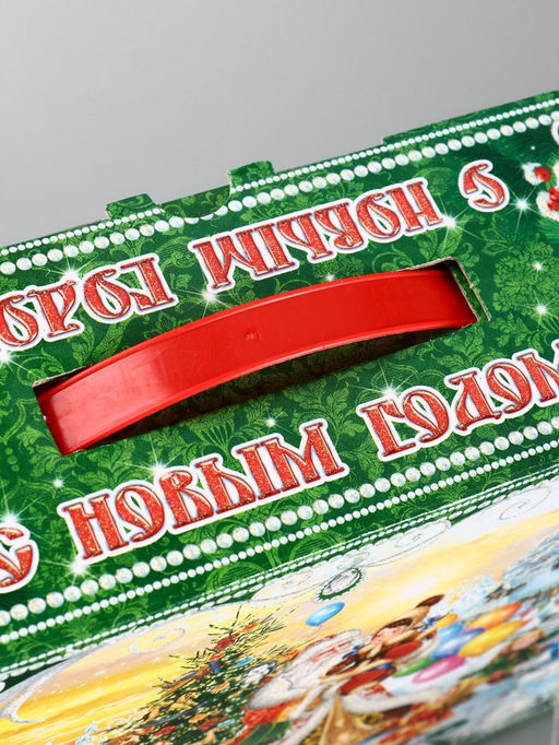 Цена за 2 шт. Подарочная новогодняя коробка Чудо-тройка в красном 29?9?25 см - Simaland фото 6