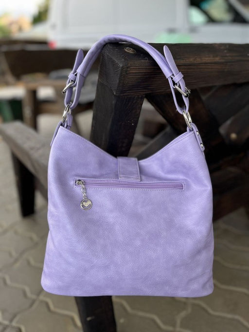 Женская сумка хобо из эко кожи 007 Фиолетовый - Cidirro фото 4