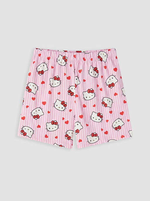 Hello Kitty Bask?l? K?z ?ocuk ?ortlu Pijama Tak?m?