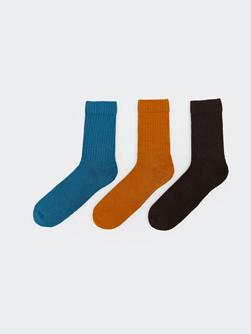 Bask?l? Erkek Soket ?orap 3l?