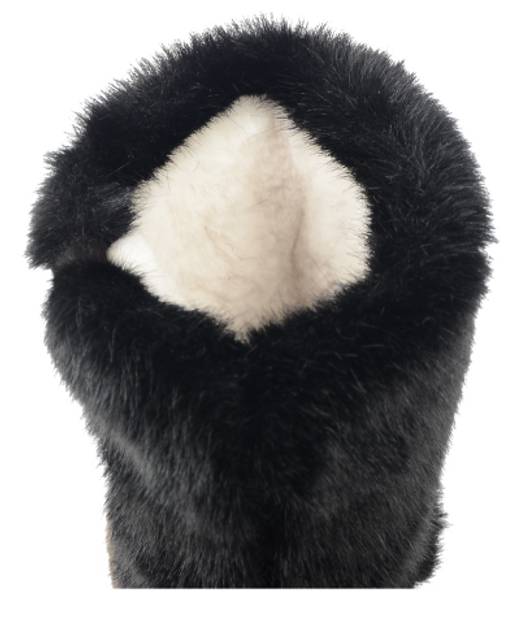 Унты женские на войлочной подошве. Черные. Мех норка черная. Короткие - Roshva фото 3