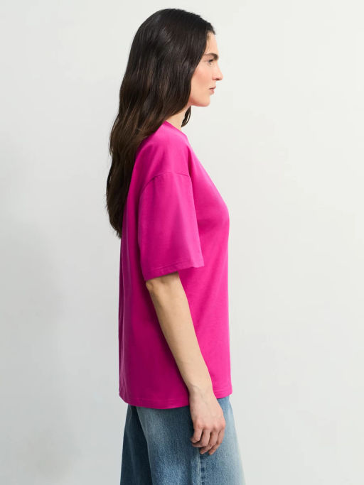 Базовая футболка оверсайз из хлопка / Zarina фото 4