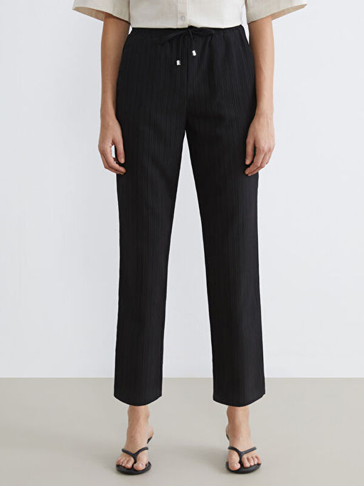 Beli Lastikli Dokulu Havu? Kesim Kad?n Pantolon