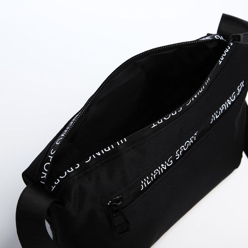 Сумка молодёжная на молнии, цвет чёрный - Simaland фото 7