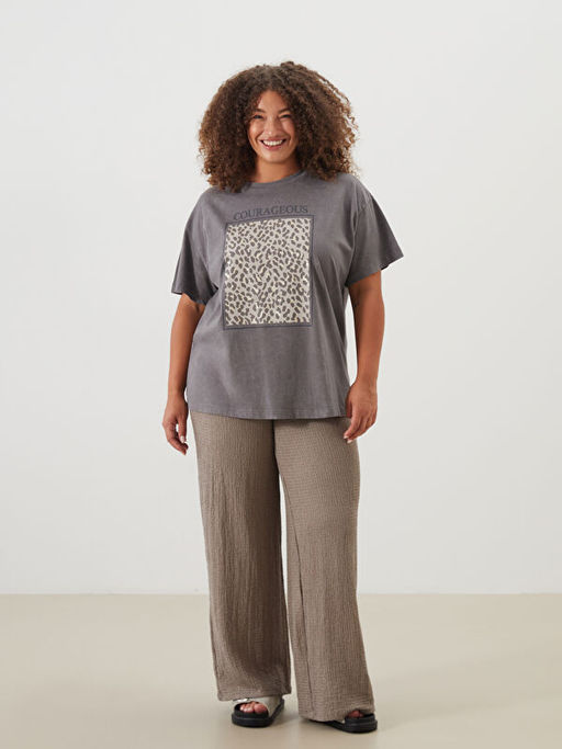 Beli Lastikli Dokulu Kad?n Pantolon