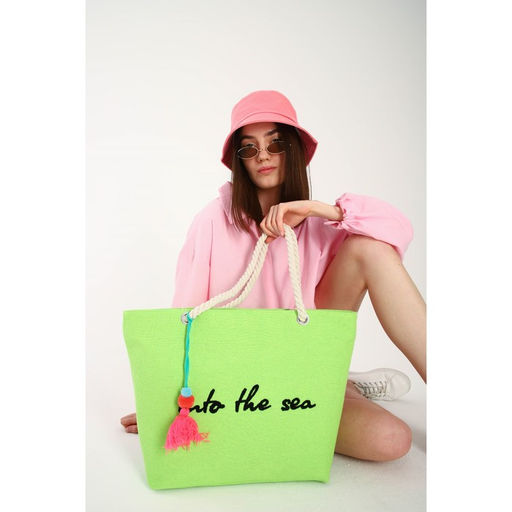 Сумка пляжная Into the sea, 50*34,5*14 см, зелёный цвет - Nazamok фото 13