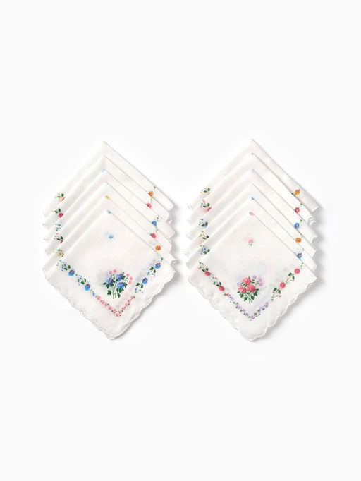 Платки носовые женские Экономь и Я. Полянка 30?30 см, набор 12 шт., рис. МИКС